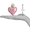 Old World Christmas Blown Glass Ornament for Christmas Tree, Heart Pink - 2 of 3