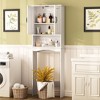 LOVMOR Over The Toilet Storage Cabinet with Adjustable Shelf and Double Doors, Free Standing Bathroom Cabinets Organizer Toilet Rack for Restroom - 4 of 4