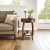 NicBex 18"W Round Sofa Table with Storage Shelf Space-Saving Couch Table for Small Spaces - 2 of 4