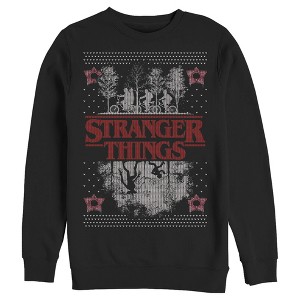 Men's Stranger Things Ugly Christmas Style Sweatshirt - 1 of 4