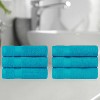 Modern Solid Classic Premium Luxury Cotton 6 Piece Hand Towel Set by Blue Nile Mills - 2 of 4