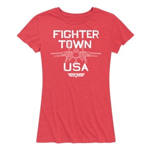 Women's - Top Gun - Property of Fighter Town Short Sleeve Graphic T-Shirt - 1 of 4