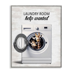 Stupell Industries Laundry Room Help Wanted Framed Giclee Art - 1 of 4