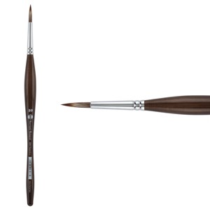Borciani e Bonazzi UNICO Synthetic Mongoose Artist Paint Brush - Series 800 Round - Size #10 - Watercolors, Oil & Acrylic Paint - Handcrafted in - 1 of 4
