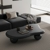 VYNXARIA 47-Inch Black Cloud Shaped Coffee Table with 3 Ball Legs - Stylish Living Room Essential - 4 of 4