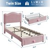 Upholstered Bed Frame for Kids with Storage Drawer and Scallop Headboard, No Box Spring Needed - 2 of 4