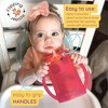 Flipping Holder Food Pouch Holder No Squeeze, flips over to hold drink boxes and juice pouches, easy grip handles and lid (White 3-Pack) - 3 of 4