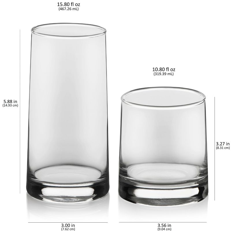 Libbey Cabos 16-Piece Tumbler and Rocks Glass Set, 4 of 9