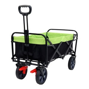 CAVINAS Folding Wagon Cart, Heavy Duty Utility Garden Cart with Wheels, Outdoor Wagon for Camping, Shopping - 1 of 4