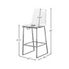 Meridian Furniture,Lumen Chrome Metal/Lucite Polycarbonate Stool - 4 of 4
