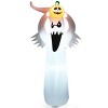 Tangkula Halloween Decoration 6FT Inflatable Blow Up Ghost With Pumpkin LED Lights Yard - 4 of 4