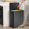 16 Gallon Kitchen Trash Can, 30L+30L Step Dual Recycling Bin with 2 Removable Barrel, Wide Step Pedal, Soft Close Lid - 2 of 4