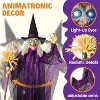 Joyfy 72" Halloween Outdoor Decoration, Animated Life Size Witch with LED Eyes and Creepy Sound for Halloween Haunted House Lawn Yard Garden  Decor - 3 of 4