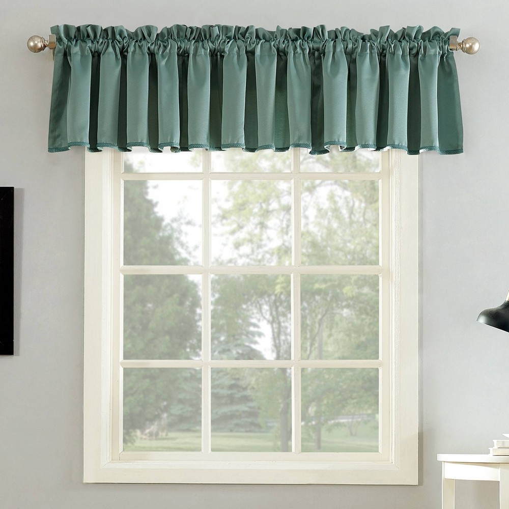 Photos - Curtain Rod / Track 54"x18" Sun Zero Room Darkening Seymour Rod Pocket Curtain Valance Mineral