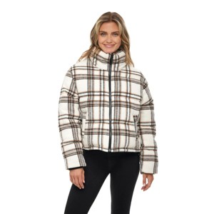 Women's Faux Wool Puffer Jacket - S.E.B. By SEBBY - 1 of 4