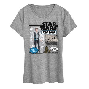 Women's - Star Wars - Han Solo Action Figure Short Sleeve Graphic T-Shirt - 1 of 4
