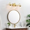 Elegant Lighting Avani 3 light Brass and Clear Bath Sconce - 2 of 4
