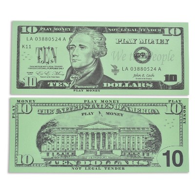 Learning Advantage® Play Bills - $10 Bills - Set of 100