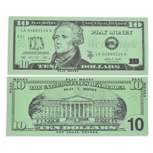 Learning Advantage $1 Dollars Bills Play Money - 100 count