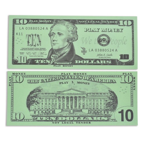 Money Tract 10 Dollar Bill 3 Packs Of 100