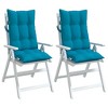 vidaXL Highback Chair Cushions 2 pcs Light Blue Oxford Fabric - 4 of 4