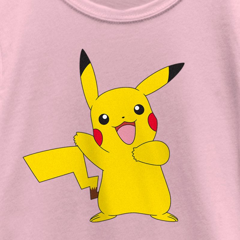 Girl's Pokemon Pikachu Happy Dance T-Shirt, 2 of 5
