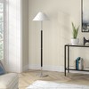 Hudson and Canal 2-Light Floor Lamp with Fabric Empire Shade - 3 of 4