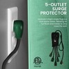 GoGreen Power (GG-5OCT) 5 Outlet Surge Protector, Black - image 3 of 4