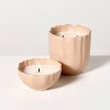 Scalloped Ceramic Sandalwood and Terra Cotta Jar Candle Blush - Hearth & Hand™ with Magnolia - 4 of 4