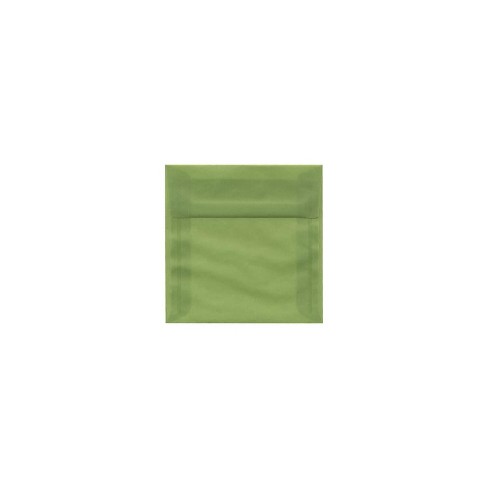 JAM Paper 6.5 x 6.5 Square Translucent Vellum Envelopes Leaf Green 1592115 - image 1 of 1