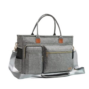Nurse Tote Bag for Work with Padded 15.6” Laptop Sleeve, Medical Supplies Shoulder Bag for Home Health Care - 1 of 4