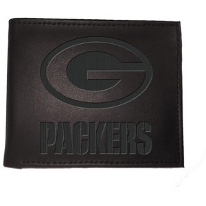 Evergreen NFL Green Bay Packers Black Leather Bifold Wallet Officially Licensed with Gift Box - 1 of 1