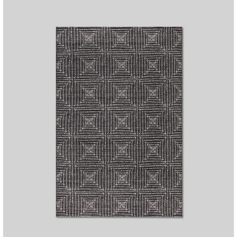 6' X 9' Outdoor Rug Diamond Pixel Black - Project 62™ : Target