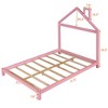 CAVINAS Platform Bed Full Size Modern Wooden Bed Frame with House Shaped Headboard and Wood Slats for Bedroom - 3 of 4