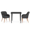 3 Piece Patio Dining Set with Cushions Black vidaXL - 2 of 4