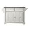 Alexandria Gray Granite Top Full Size Kitchen Island/Cart White - Crosley: Storage, Spice Rack, Towel Holder - 4 of 4