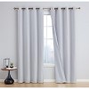 HLC.ME Siena 100% Full Blackout Thermal Insulated Double Layer Window Curtain Drapes Grommet Panels for Bedroom, Set of 2 - 2 of 4