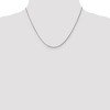 Black Bow Jewelry 1.3mm, 14k White Gold, Solid Curb Chain Necklace - 2 of 4