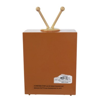 8.5-Inch Brown LED Musical Christmas Television Decor