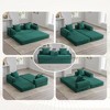 KTMBDW Sleeper Sofa Bed, Corduroy Folding Mattress Couch with Fixed-Shape Frame, Floor Sofa Lounge Couch for Living Room Bedroom - 3 of 4