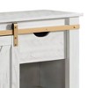 Royal Hampton Farmhouse Sofa Table, Barn Door Storage, Gold, White, 36 Inch - 2 of 4