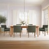 Set of 6 Upholstered Dining Chairs with Arms, Modern Linen Armchairs with Wooden Legs, Accent Chairs for Dining Room, Living Room - Panipeachy - 2 of 4