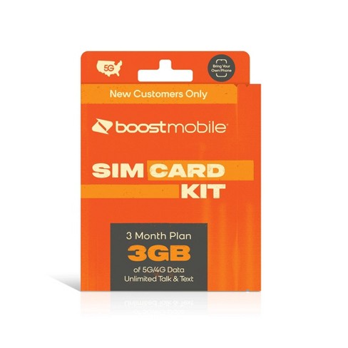 Boost Mobile Sim Kit (3gb) Data 3-month : Target