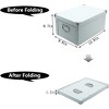 Aoibox Collapsible Storage Box with Lid Metal Reinforced Corners Cardboard Organizer Bin Handles Decorative Keepsake Box - 2 of 4