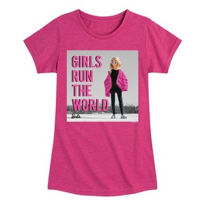 Girls' - Barbie - Girls Run the World Fitted Short Sleeve Graphic T-Shirt - 1 of 3