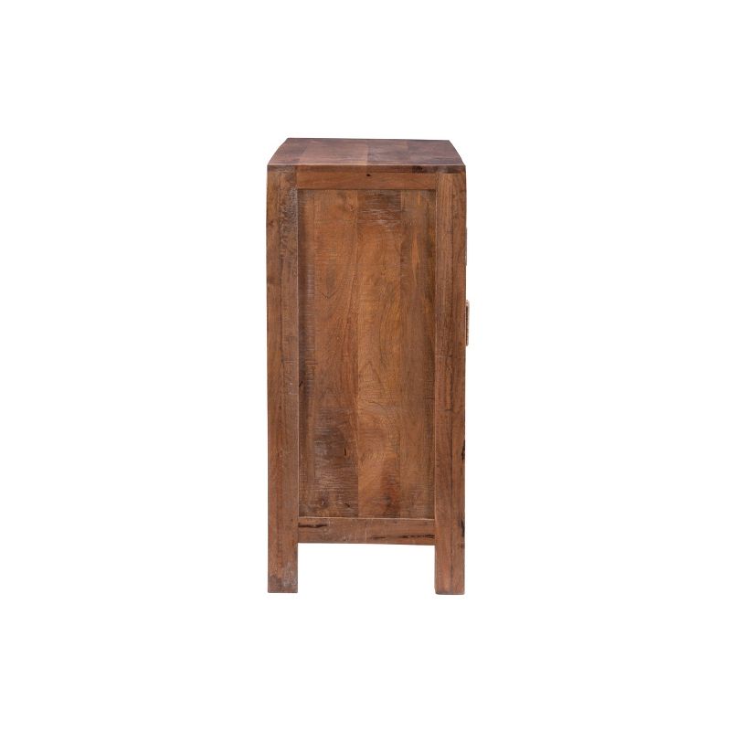 36&#34; Creswell Boho Solid Wood Console Decorative Metal 2 Door Storage Brown - Powell, 5 of 15