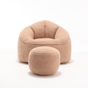 OUTSUPPLY Premium Foam Bean Bag Chair with Footrest, Lounge Chair for Living Room, Bedroom - 1 of 4