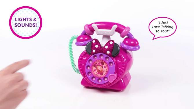 Disney Junior Minnie Mouse Ring Me Rotary Phone, 2 of 10, play video