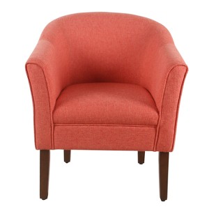 Modern Barrel Accent Chair Textured Orange - Homepop