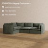 Modular Washable 4-Seater Corner Sectional in Willow | Deluxe+ Seat | Cloud Pillow - 2 of 4